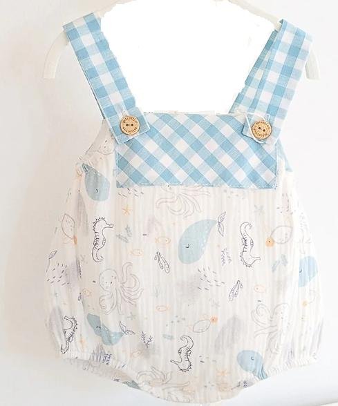 Peto Cuadros Vichy Y Dibujos Marinos