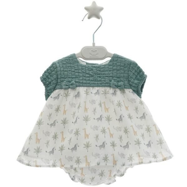 Vestido Micolino Cebras y Jirafas.