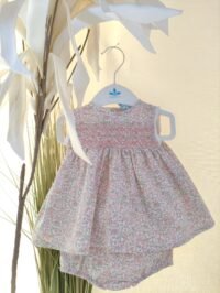 Vestido flores y frunces Sardon