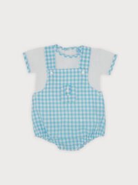 CONJUNTO PETO Y CAMISETA CUADROS VICHY DE NIÑO DE SARDON