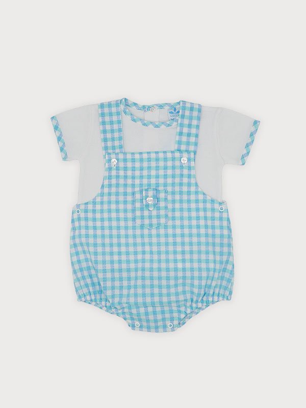 CONJUNTO PETO Y CAMISETA CUADROS VICHY DE NIÑO DE SARDON