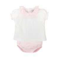 CONJUNTO DE BEBÉ CON CUELLO VOLANTE DE BABIDU