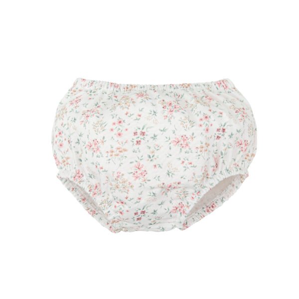 CONJUNTO RECIÉN NACIDO CUELLO VOLANTE DE FLORES DE BABIDU