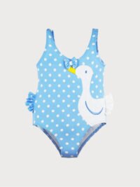 BAÑADOR DE NIÑA CON LUNARES Y PATO DE SARDON