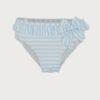 CONJUNTO DE BRAGUITA Y VESTIDO DE BAÑO PARA NIÑA CON LAZO CELESTE DE SARDON