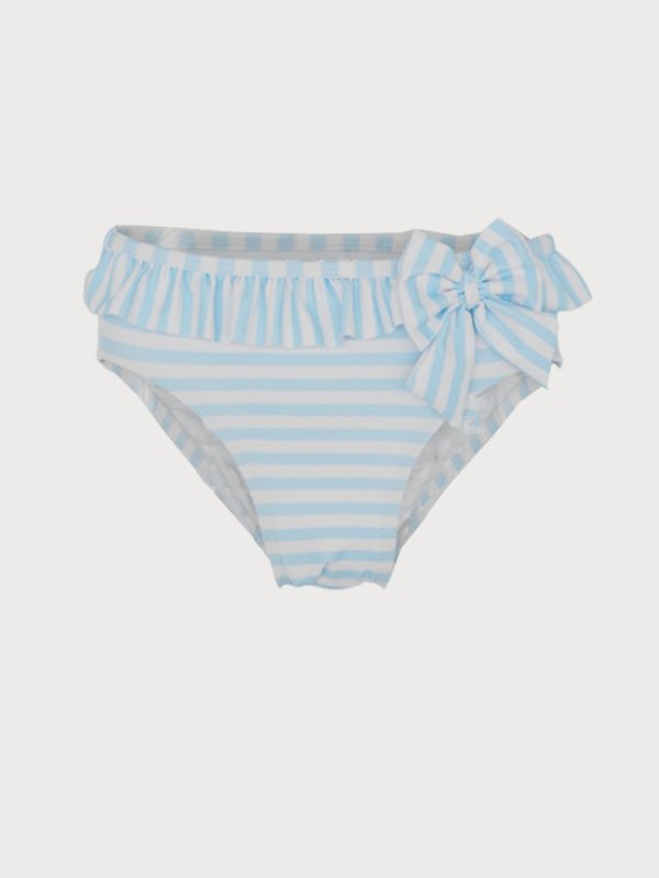 BRAGUITA DE BAÑO PARA NIÑA CON LAZO CELESTE DE SARDON