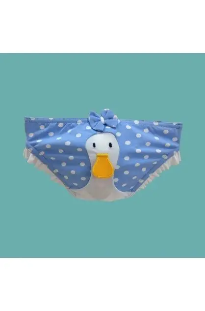 BRAGUITA DE NIÑA DE BAÑO DE LUNARES Y PATO DE SARDON