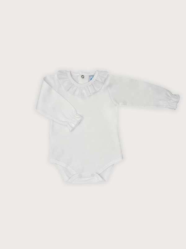 BODY MANGA LARGA CUELLO VOLANTE DE SARDON