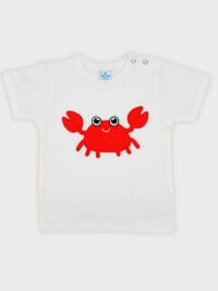 CAMISETA CANGREJO CONJUNTO CAMISETA Y BAÑADOR NIÑO CON CANGREJO Y RAYAS DE SARDON